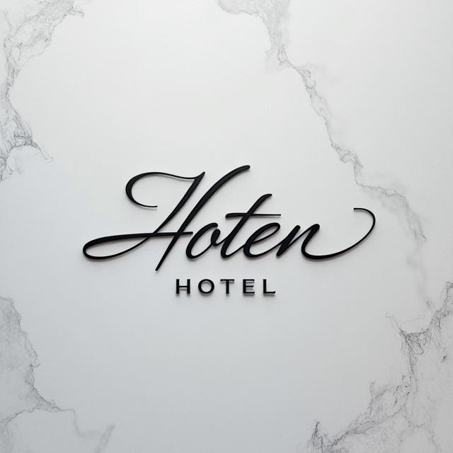 Hand-lettered logo for a luxury boutique hotel